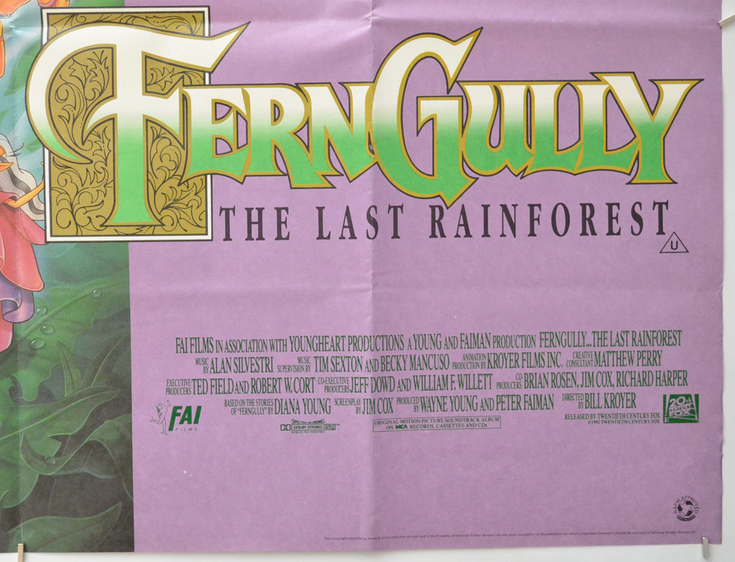 FERNGULLY : THE LAST RAINFOREST (Bottom Right) Cinema Quad Movie Poster 