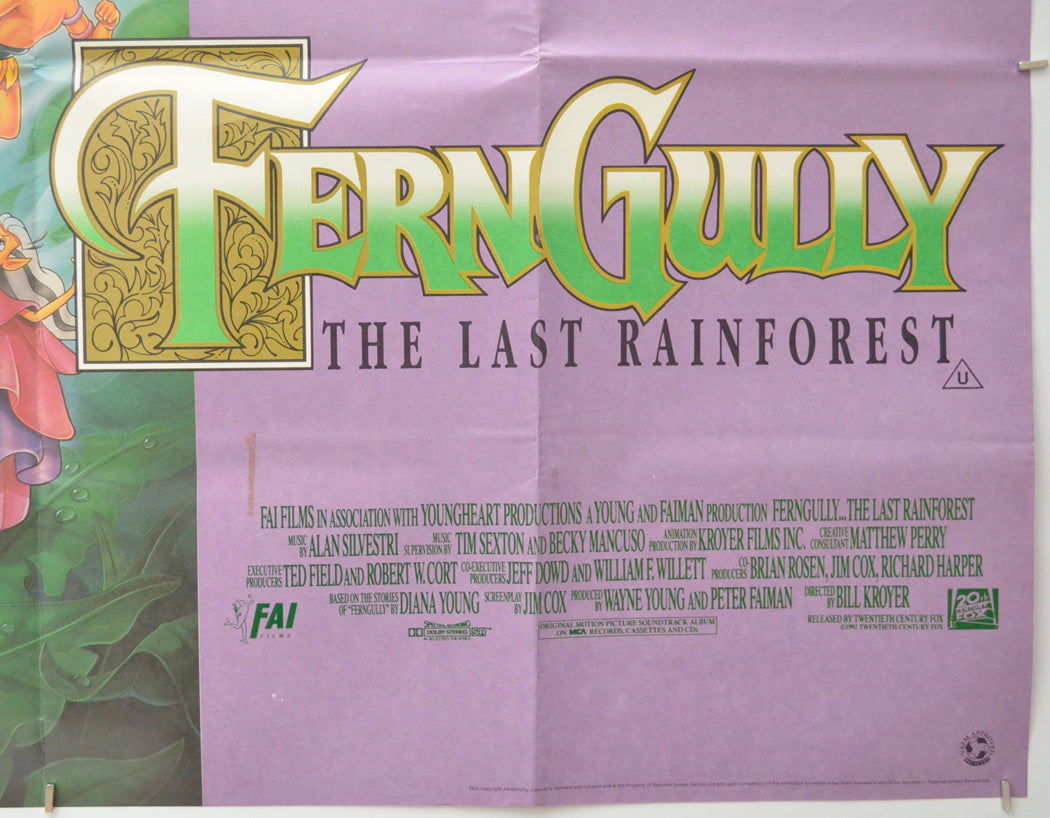 FERNGULLY : THE LAST RAINFOREST (Bottom Right) Cinema Quad Movie Poster 