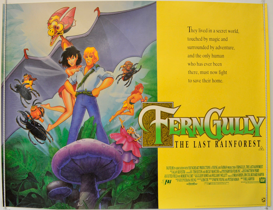 Ferngully : The Last Rainforest  Original British Quad Poster - Film Poster - Movie Poster 