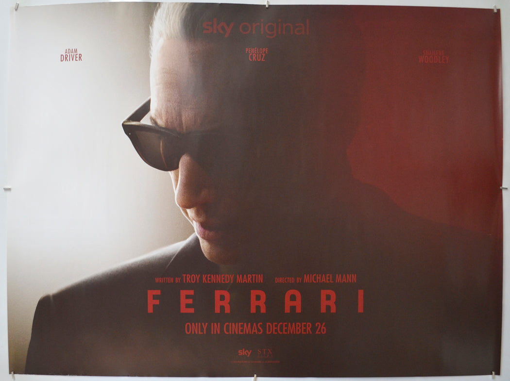 Ferrari (Teaser / Advance Version) Original Quad Poster - Film Poster - Movie Poster 