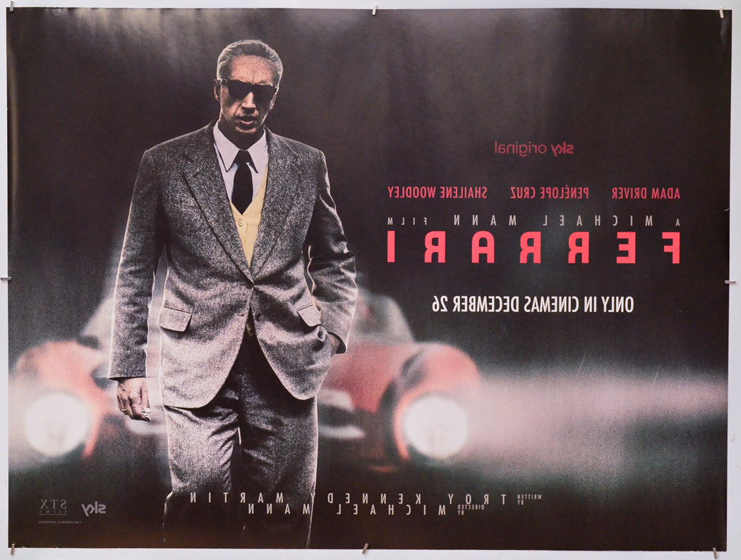 Ferrari (Back) Cinema Quad Movie Poster 