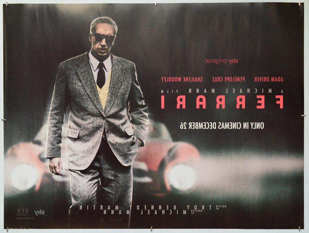 Ferrari (Back) Cinema Quad Movie Poster 
