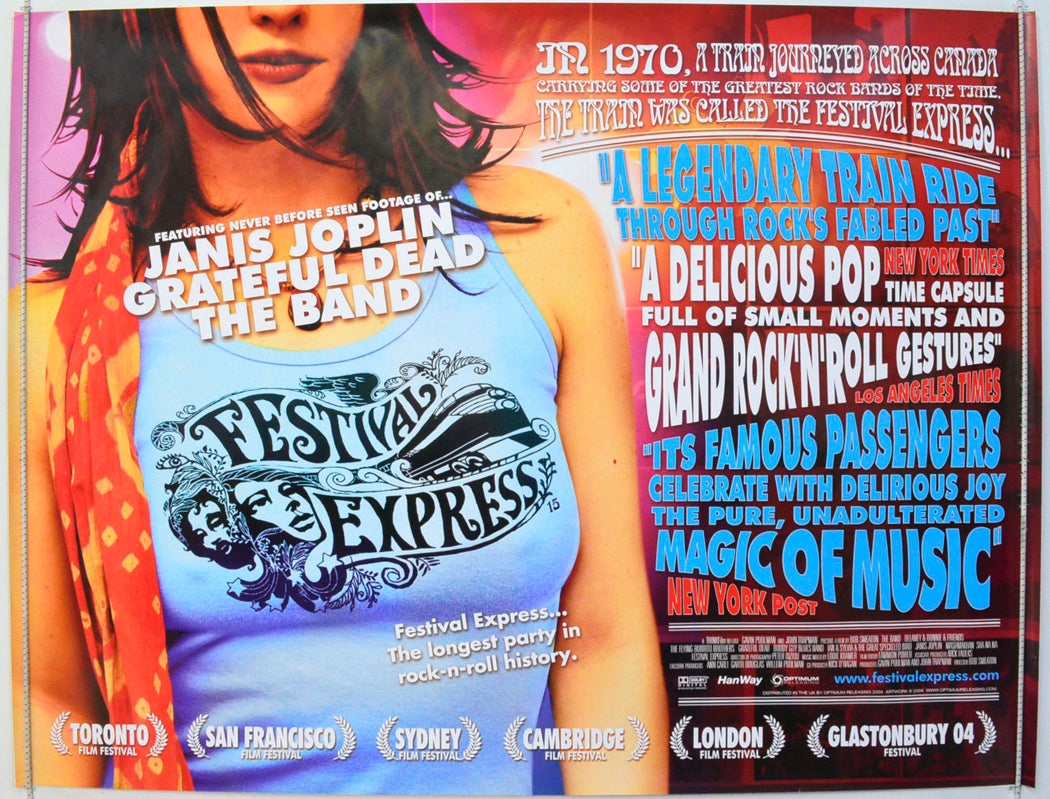 Festival Express Original British Quad Poster - Film Poster - Movie Poster 