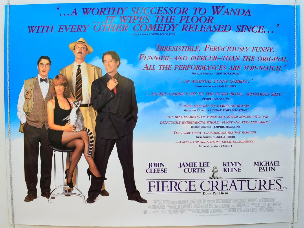 Fierce Creatures   (Quotes Version) Original British Quad Poster - Film Poster - Movie Poster