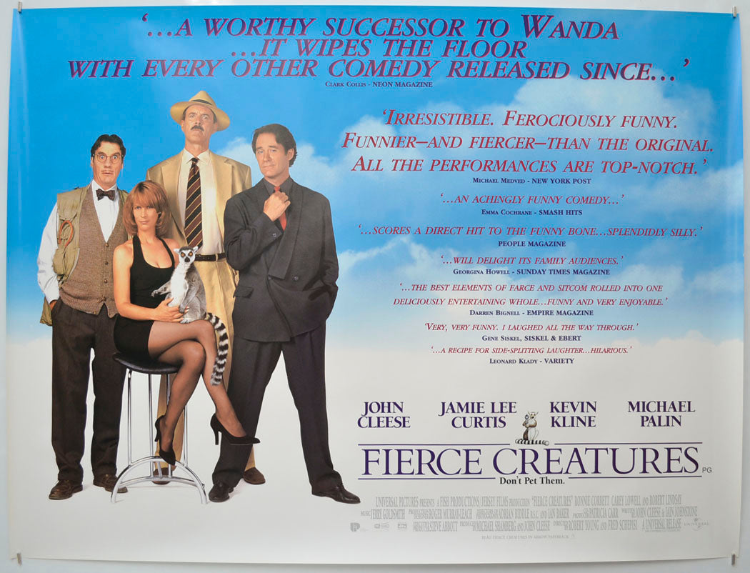 Fierce Creatures Original Quad Poster - Film Poster - Movie Poster