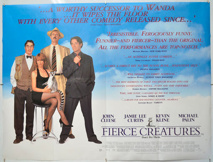 Fierce Creatures (Reviews Version) Original Quad Poster - Film Poster - Movie Poster - Cinema Poster