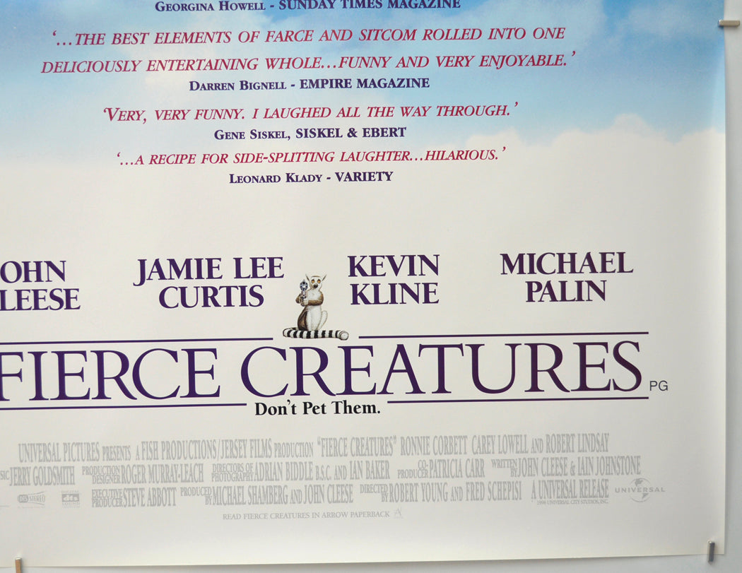 FIERCE CREATURES (Bottom Right) Cinema Quad Movie Poster 