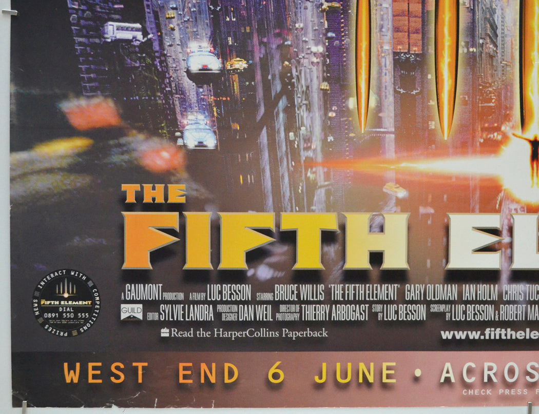 THE FIFTH ELEMENT (Bottom Left) Cinema Quad Movie Poster 