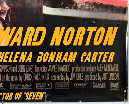 Fight Club (Bottom Right) Cinema Quad Movie Poster 