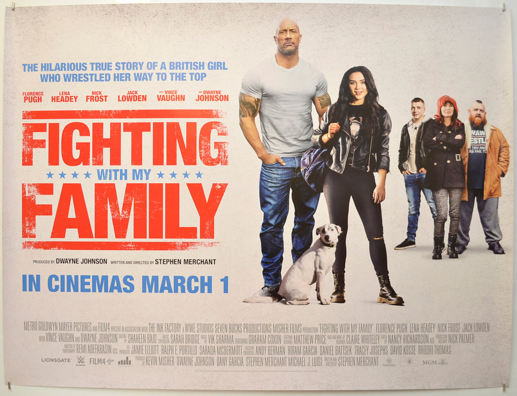 Fighting With My Family Original Quad Poster - Film Poster - Movie Poster