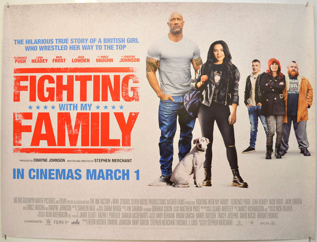 Fighting With My Family Original Quad Poster - Film Poster - Movie Poster