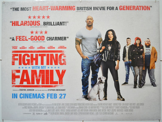 Fighting With My Family (Reviews Version) - Original Quad Poster - Film Poster - Movie Poster