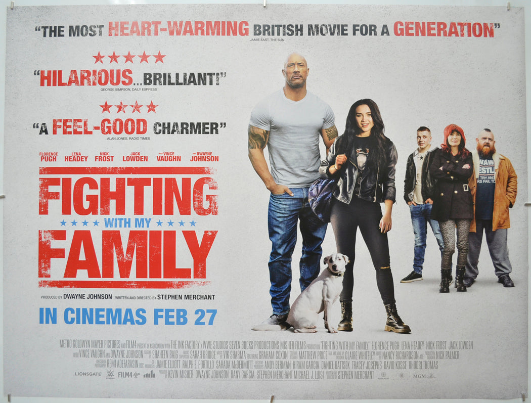 Fighting With My Family (Reviews Version) - Original Quad Poster - Film Poster - Movie Poster