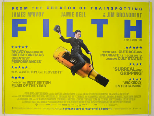 Filth   Original Quad Poster - Film Poster - Movie Poster 