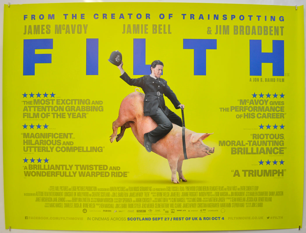 Filth  Original Quad Poster - Film Poster - Movie Poster