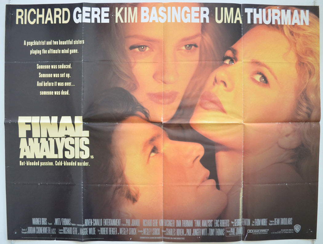 Final Analysis Original Quad Poster - Film Poster - Movie Poster  