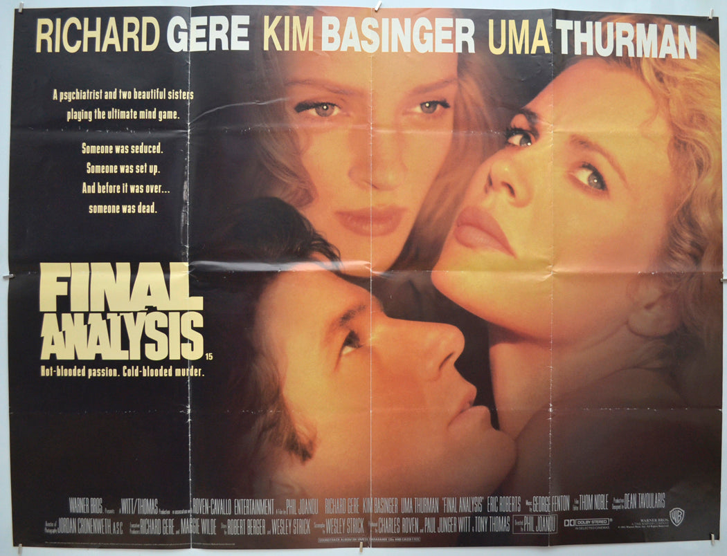 Final Analysis Original Quad Poster - Film Poster - Movie Poster