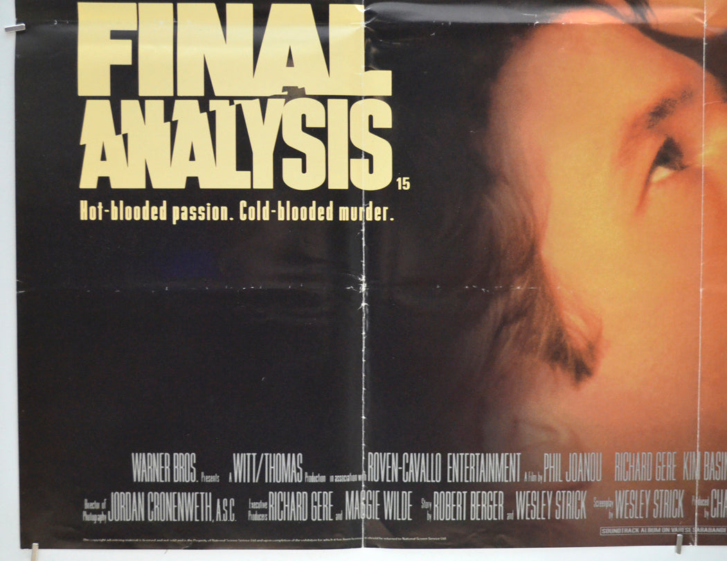 FINAL ANALYSIS (Bottom Left) Cinema Quad Movie Poster 