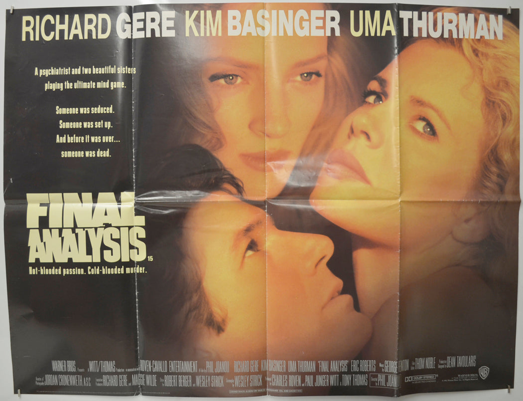 Final Analysis Original Quad Poster - Film Poster - Movie Poster