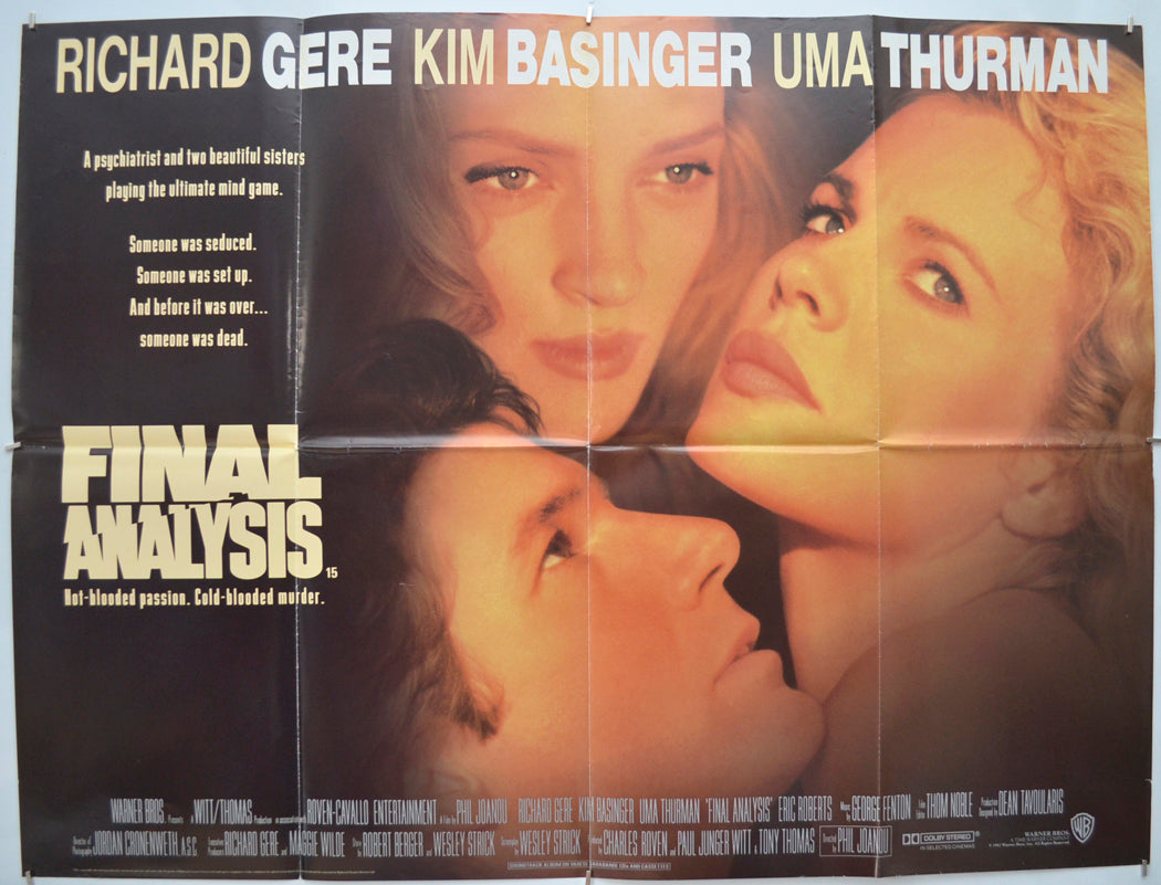 Final Analysis Original Quad Poster - Film Poster - Movie Poster