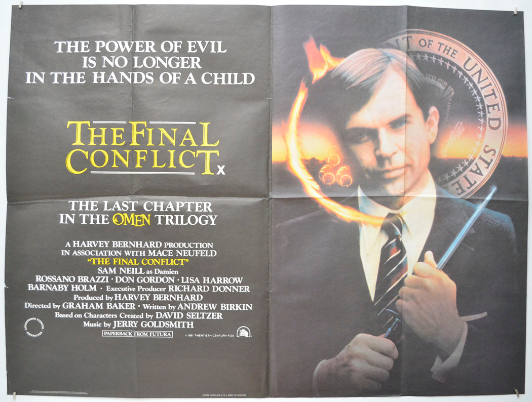 The Final Conflict (a.k.a. Omen III) Original Quad Poster - Film Poster - Movie Poster