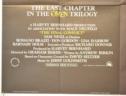 THE FINAL CONFLICT (Bottom Left) Cinema Quad Movie Poster 