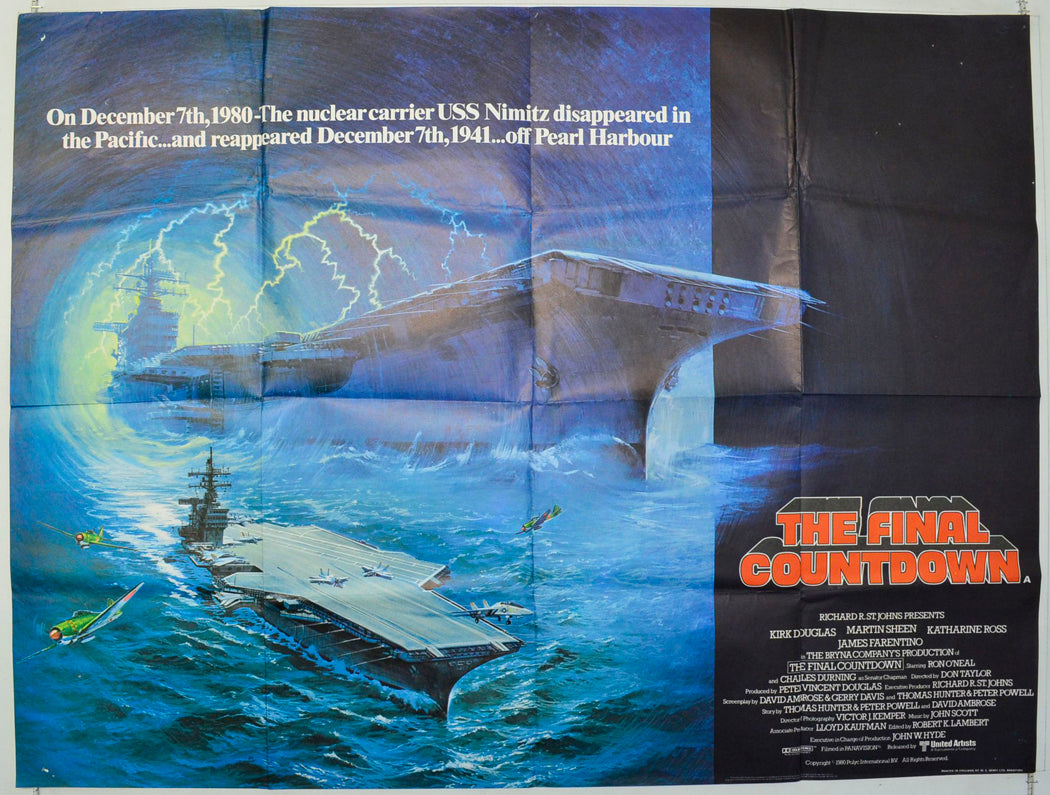 The Final Countdown  Original British Quad Poster - Film Poster - Movie Poster