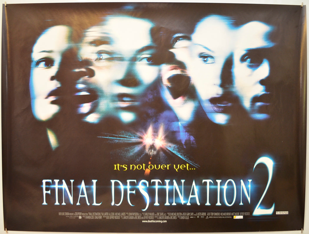 Final Destination 2 Original Quad Poster - Film Poster - Movie Poster  