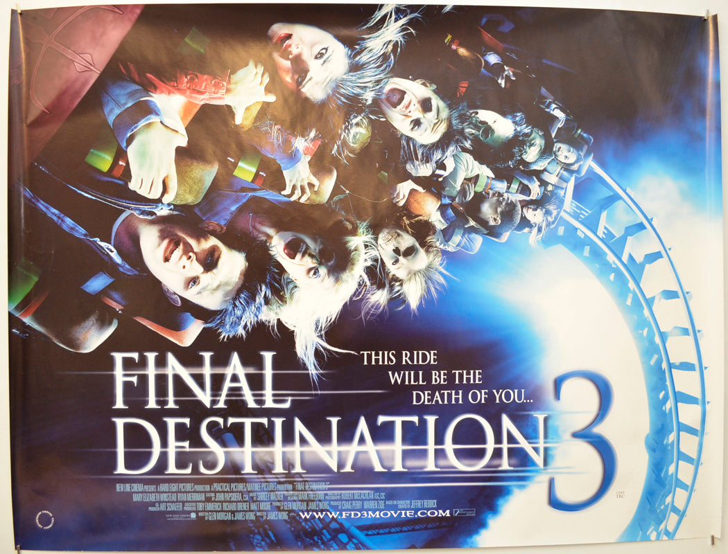 Final Destination 3 Original Quad Poster - Film Poster - Movie Poster  