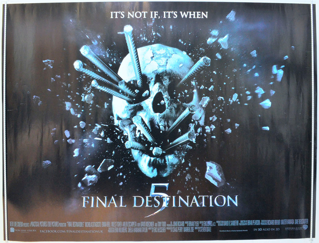 Final Destination 5 Original British Quad Poster - Film Poster - Movie Poster 