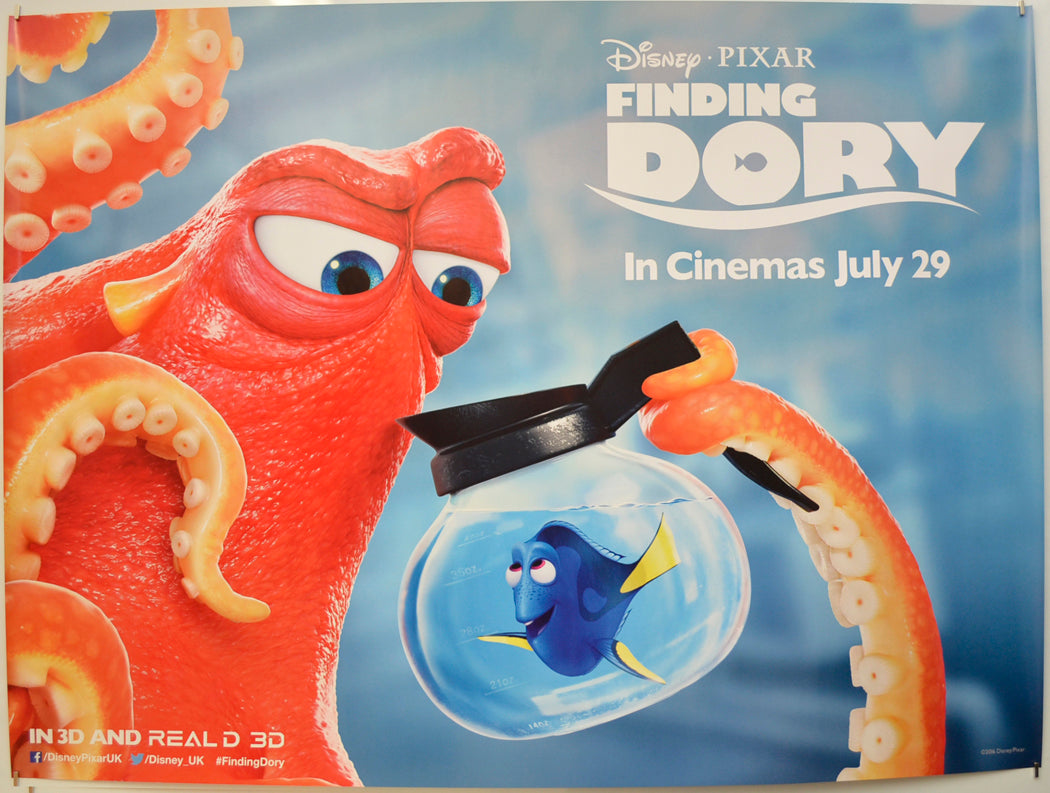 Finding Dory  (Octopus Teaser)   Original Quad Poster - Film Poster - Movie Poster