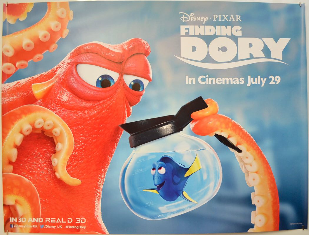 Finding Dory  (Octopus Teaser)   Original Quad Poster - Film Poster - Movie Poster