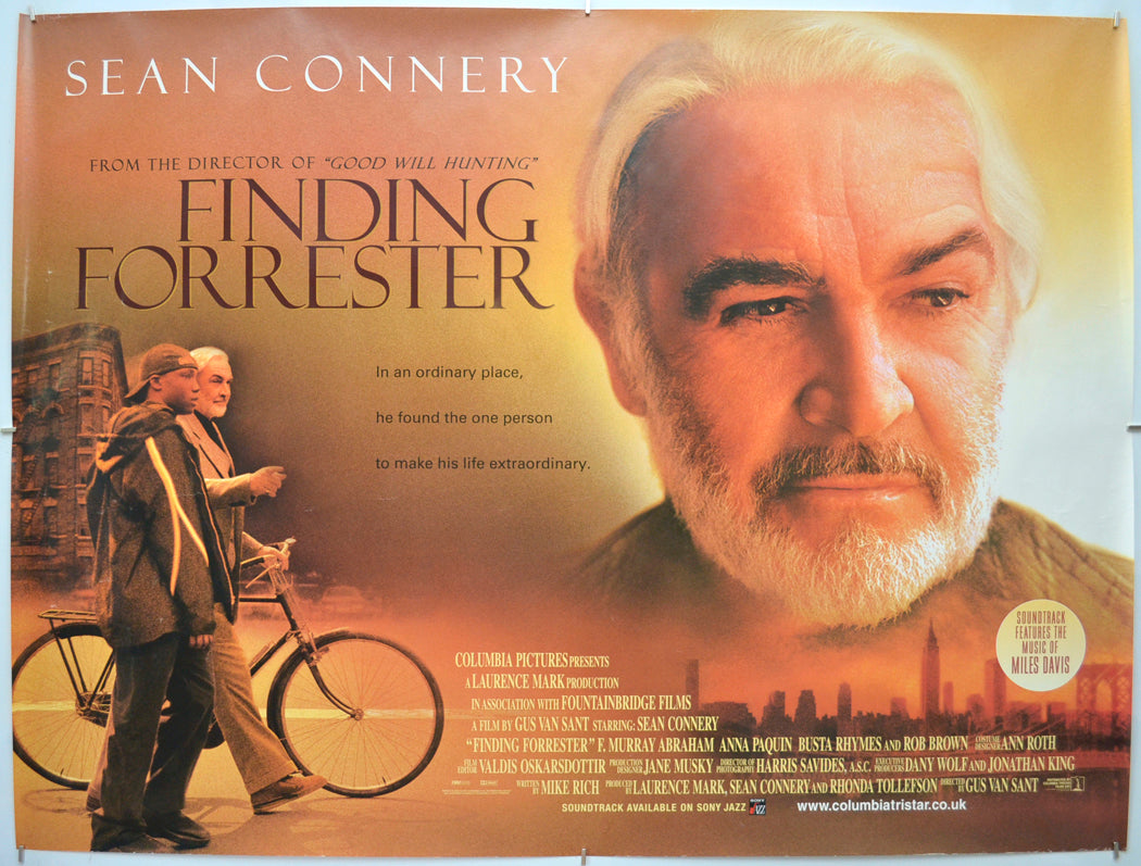 Finding Forrester Original Quad Poster - Film Poster - Movie Poster