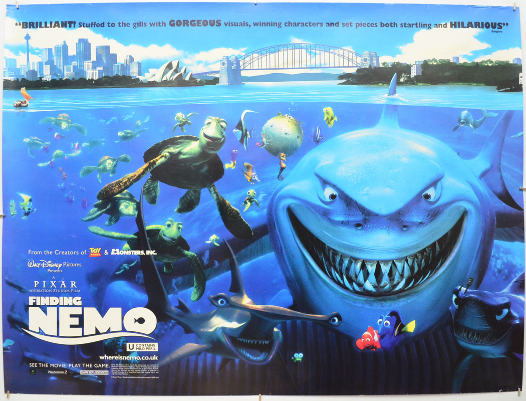 Finding Nemo  Original Quad Poster - Film Poster - Movie Poster