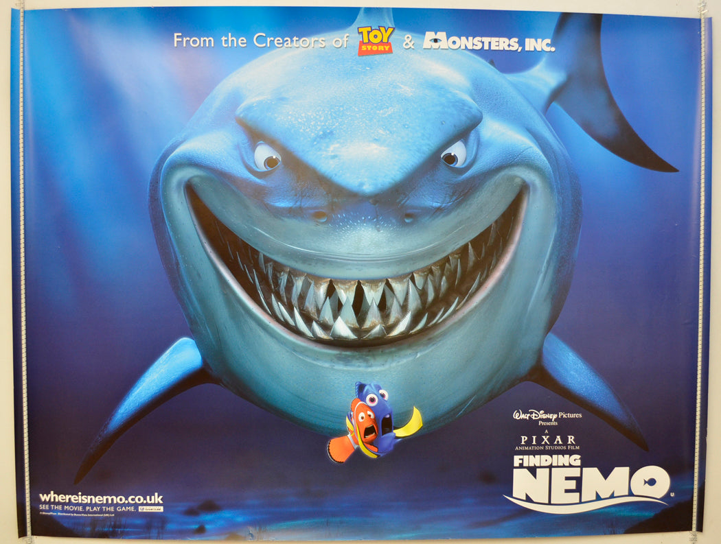 Finding Nemo  (Shark Teaser / Advance Version )  Original Quad Poster - Film Poster - Movie Poster 