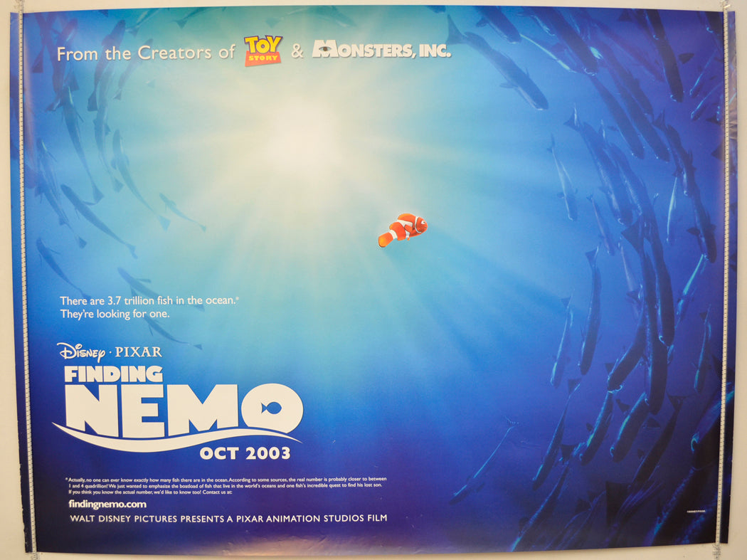 Finding Nemo  (Teaser / Advance Version)  Original Quad Poster - Film Poster - Movie Poster 