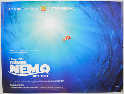 Finding Nemo (Teaser / Advance Version) Original Quad Poster - Film Poster - Movie Poster