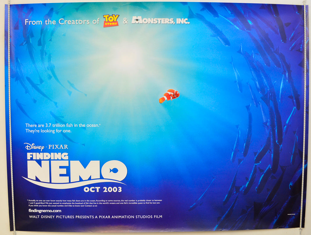 Finding Nemo  (Teaser / Advance Version)   Original Quad Poster - Film Poster - Movie Poster  