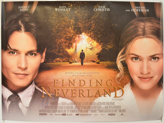 Finding Neverland Original Quad Poster - Film Poster - Movie Poster  