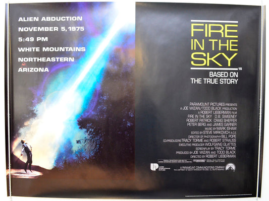 Fire In The Sky  Original British Quad Poster - Film Poster - Movie Poster