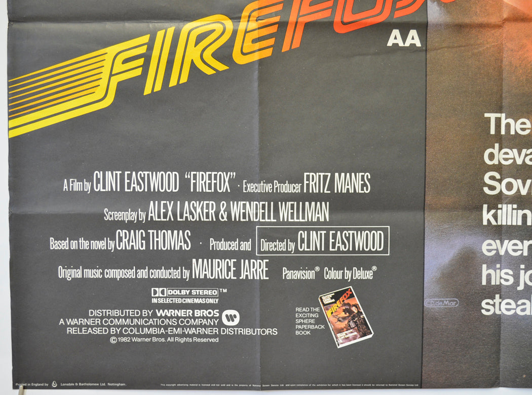 FIREFOX (Bottom Left) Cinema Quad Movie Poster 