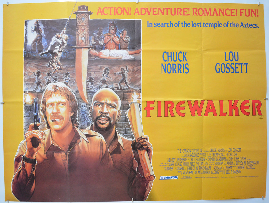 Firewalker Original Quad Poster - Film Poster - Movie Poster