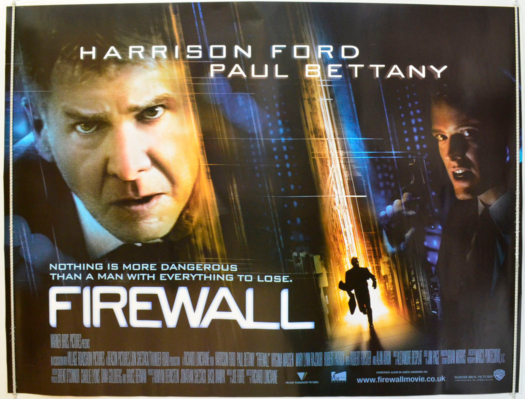 Firewall Original British Quad Poster - Film Poster - Movie Poster 