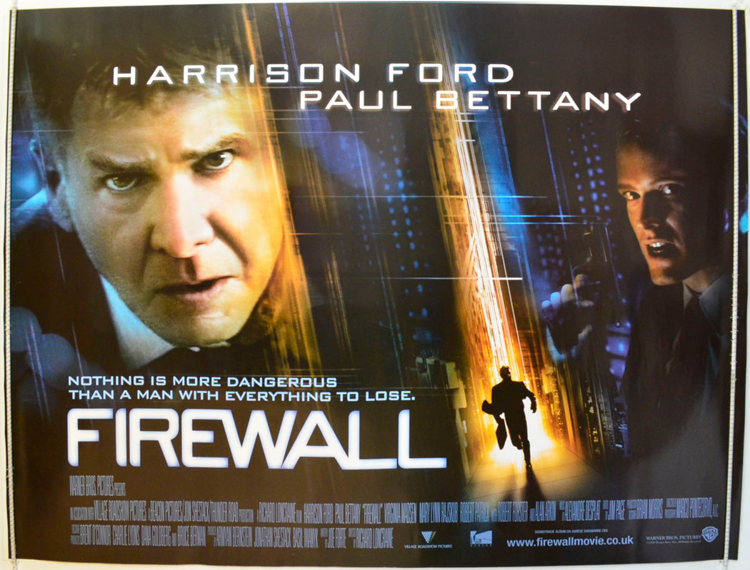 Firewall Original British Quad Poster - Film Poster - Movie Poster 