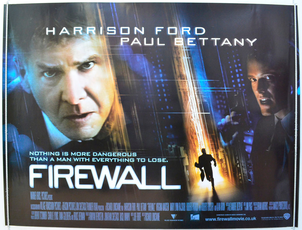 Firewall Original British Quad Poster - Film Poster - Movie Poster 