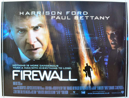 Firewall Original British Quad Poster - Film Poster - Movie Poster 