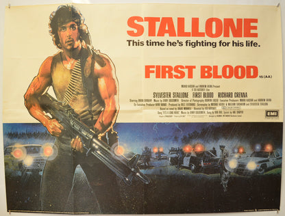 First Blood Original Quad Poster - Film Poster - Movie Poster