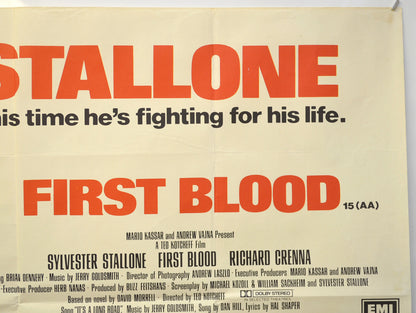 FIRST BLOOD (Top Right) Cinema Quad Movie Poster 