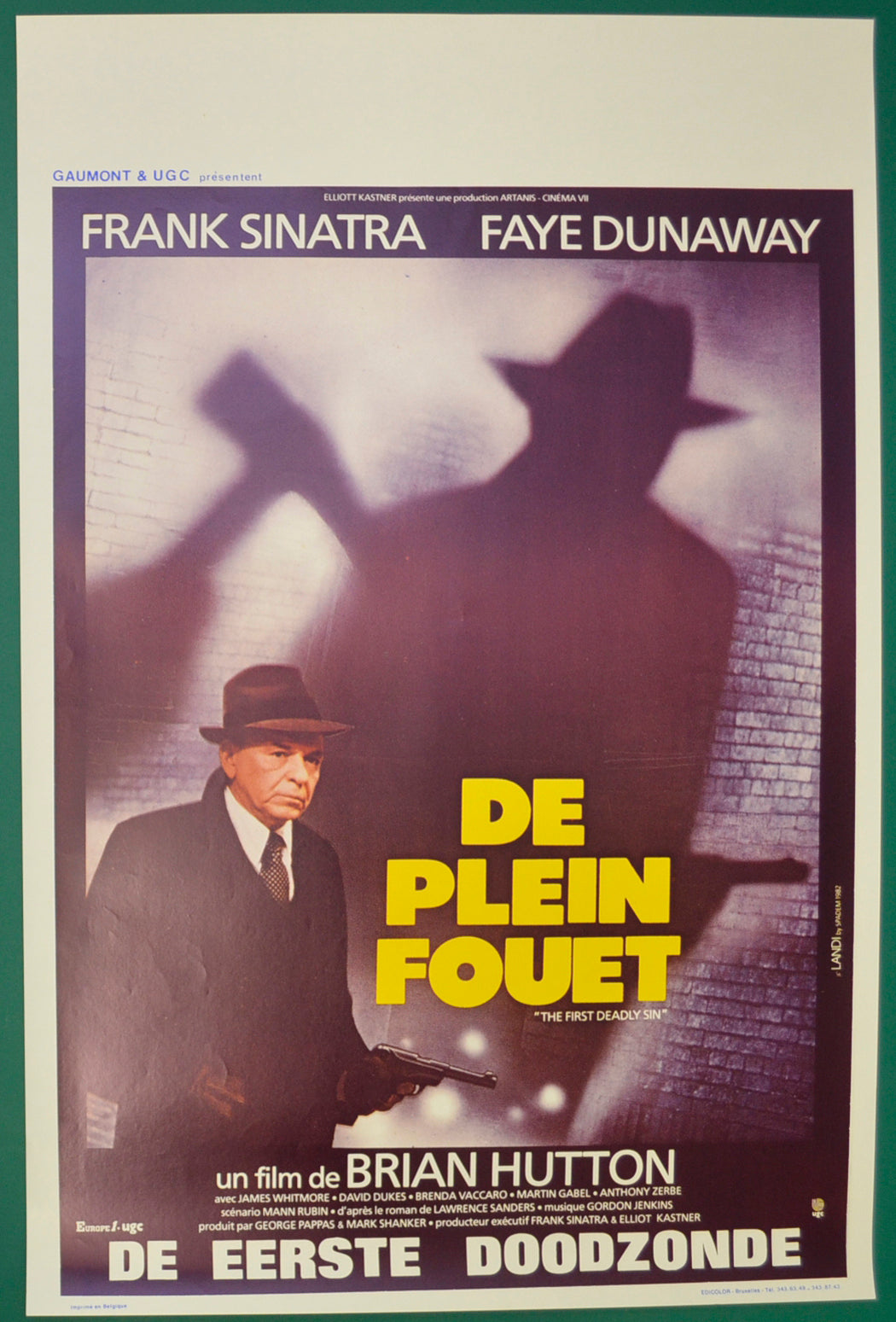 The First Deadly Sin  Original Belgian Poster - Film Poster - Movie Poster  