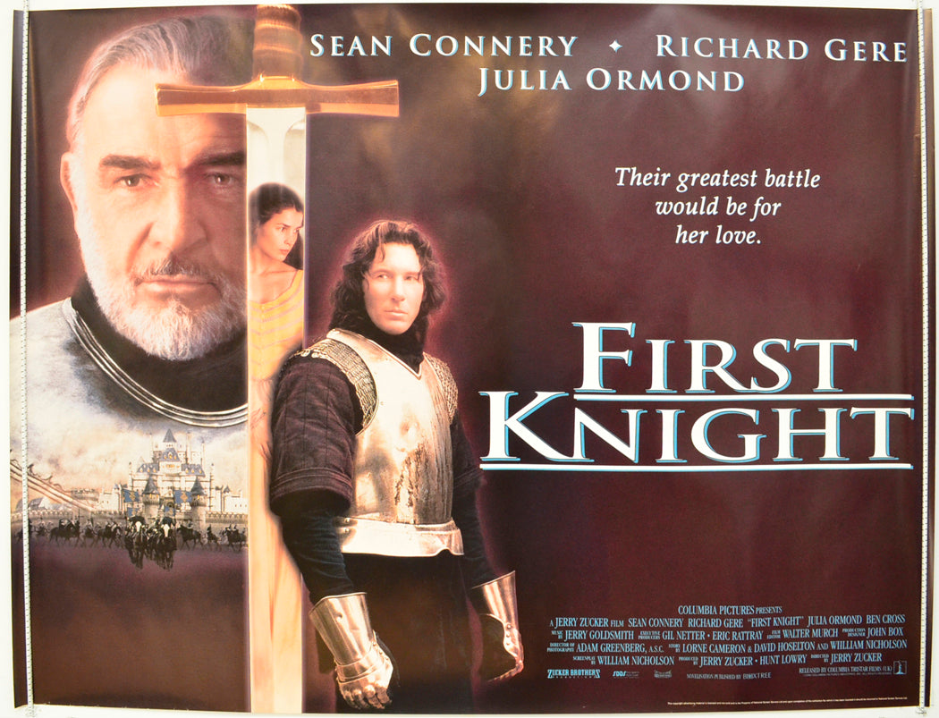 First Knight  Original British Quad Poster - Film Poster - Movie Poster 